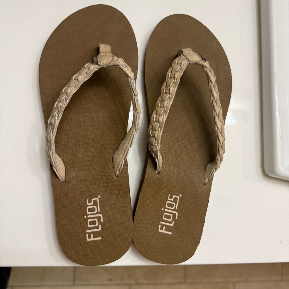 Flojos Women's Braided Tan Sandals